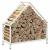 Suport pentru lemne de foc alb 60x25x60 cm Oțel laminat la rece GartenMobel Dekor