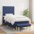 Pat box spring cu saltea, albastru, 80x200 cm, textil GartenMobel Dekor