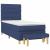 Pat box spring cu saltea, albastru, 80x200 cm, textil GartenMobel Dekor