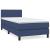 Pat box spring cu saltea, albastru, 80x200 cm, textil GartenMobel Dekor