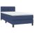 Pat box spring cu saltea, albastru, 80x200 cm, textil GartenMobel Dekor