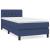 Pat box spring cu saltea, albastru, 80x200 cm, textil GartenMobel Dekor