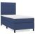 Pat box spring cu saltea, albastru, 80x200 cm, textil GartenMobel Dekor