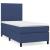 Pat box spring cu saltea, albastru, 80x200 cm, textil GartenMobel Dekor