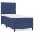 Pat box spring cu saltea, albastru, 80x200 cm, textil GartenMobel Dekor