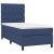 Pat box spring cu saltea, albastru, 80x200 cm, textil GartenMobel Dekor