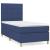Pat box spring cu saltea, albastru, 80x200 cm, textil GartenMobel Dekor