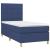 Pat box spring cu saltea, albastru, 80x200 cm, textil GartenMobel Dekor