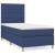 Pat box spring cu saltea, albastru, 80x200 cm, textil GartenMobel Dekor
