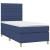 Pat box spring cu saltea, albastru, 80x200 cm, textil GartenMobel Dekor