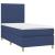 Pat box spring cu saltea, albastru, 80x200 cm, textil GartenMobel Dekor