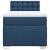 Pat box spring cu saltea, albastru, 80x200 cm, textil GartenMobel Dekor