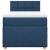 Pat box spring cu saltea, albastru, 80x200 cm, textil GartenMobel Dekor