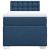 Pat box spring cu saltea, albastru, 80x200 cm, textil GartenMobel Dekor