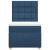Pat box spring cu saltea, albastru, 80x200 cm, textil GartenMobel Dekor