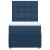 Pat box spring cu saltea, albastru, 80x200 cm, textil GartenMobel Dekor