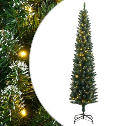 Brad Crăciun artificial subțire cu 300 LED-uri, 180 cm GartenMobel Dekor
