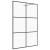 Paravan de duș walk-in negru 140x195 cm sticlă ESG transparentă GartenMobel Dekor