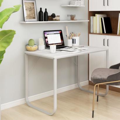 Birou de computer, alb, 110x60x73 cm, lemn prelucrat GartenMobel Dekor