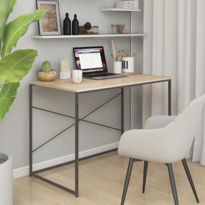 Birou de computer, negru/stejar, 110x60x70 cm, lemn prelucrat GartenMobel Dekor
