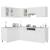 Set dulapuri de bucătărie, 11 piese, alb, PAL GartenMobel Dekor