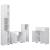 Set mobilier de baie, 4 piese, alb GartenMobel Dekor
