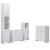Set mobilier de baie, 4 piese, alb GartenMobel Dekor