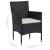 Set mobilier grădină, 5 piese, negru, poliratan/sticlă tratată GartenMobel Dekor