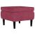 Fotoliu cu spătar cu aripi și taburet, roșu vin, catifea GartenMobel Dekor