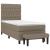 Pat box spring cu saltea, gri taupe, 90x200 cm, textil GartenMobel Dekor
