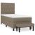 Pat box spring cu saltea, gri taupe, 90x200 cm, textil GartenMobel Dekor