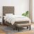 Pat box spring cu saltea, gri taupe, 90x200 cm, textil GartenMobel Dekor