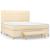 Pat continental cu saltea, crem, 180x200 cm, textil GartenMobel Dekor