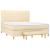 Pat continental cu saltea, crem, 180x200 cm, textil GartenMobel Dekor