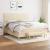 Pat continental cu saltea, crem, 180x200 cm, textil GartenMobel Dekor