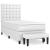 Pat box spring cu saltea, alb, 90x190 cm, piele ecologică GartenMobel Dekor