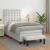 Pat box spring cu saltea, alb, 90x190 cm, piele ecologică GartenMobel Dekor