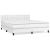 Pat box spring cu saltea, alb, 180x200 cm, piele ecologică GartenMobel Dekor