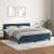 Pat box spring cu saltea, albastru închis, 180x200 cm, catifea GartenMobel Dekor