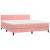Pat box spring cu saltea, roz, 180x200 cm, catifea GartenMobel Dekor