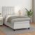 Pat box spring cu saltea, alb, 90x200 cm, piele ecologică GartenMobel Dekor