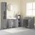 Set mobilier de baie, 4 piese, gri sonoma, lemn prelucrat GartenMobel Dekor