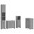Set mobilier de baie, 4 piese, gri sonoma, lemn prelucrat GartenMobel Dekor