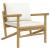 Set mobilier de grădină cu perne alb crem, 2 piese, bambus GartenMobel Dekor