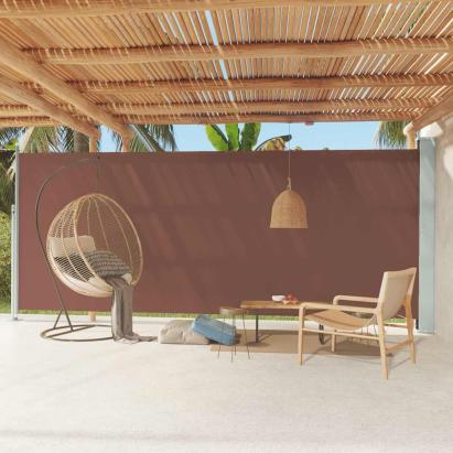 Copertină laterală retractabilă de terasă, maro, 220x600 cm GartenMobel Dekor