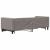 Pat de zi cu extensie și sertare, gri taupe, 80x200 cm, textil GartenMobel Dekor