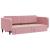 Pat de zi cu extensie și sertare, roz, 90x200 cm, catifea GartenMobel Dekor