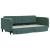 Pat de zi cu extensie și sertare verde închis 100x200cm catifea GartenMobel Dekor
