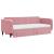 Pat de zi cu extensie și sertare, roz, 90x200 cm, catifea GartenMobel Dekor