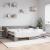 Pat de zi cu extensie și saltele, gri taupe, 90x200 cm, textil GartenMobel Dekor